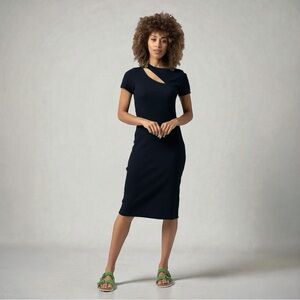 Saint + Sofia Reveal Cutout Midi Dress